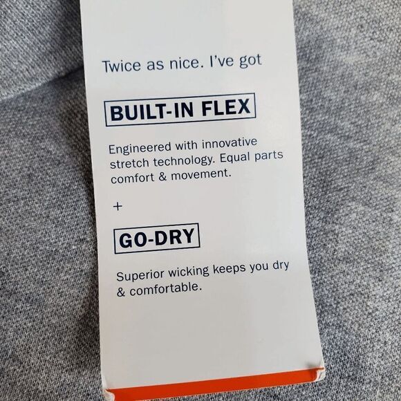 Old Navy Golf Polo Shirt Mens XL Gray Chest Stripes Built-in Flex Slit Collared - Picture 7 of 10